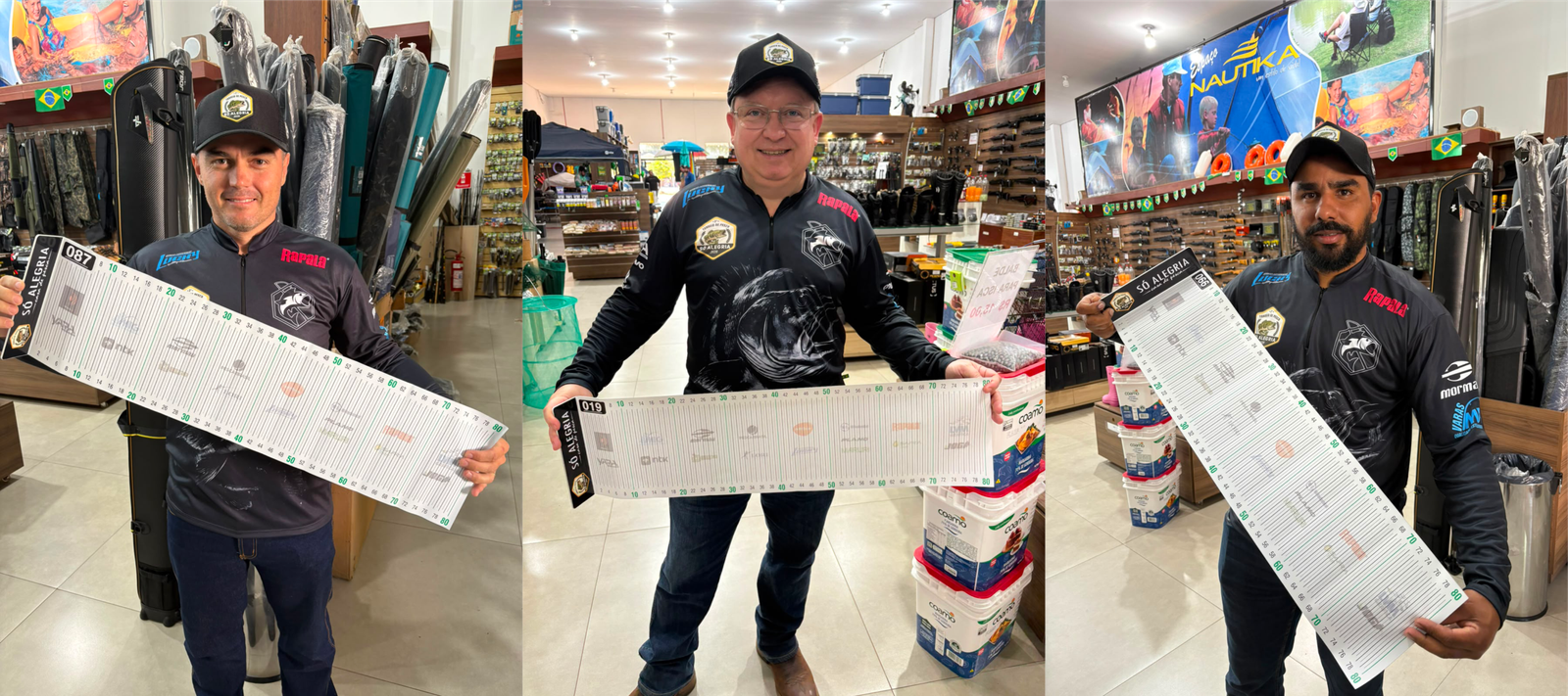Participantes do torneio de pesca